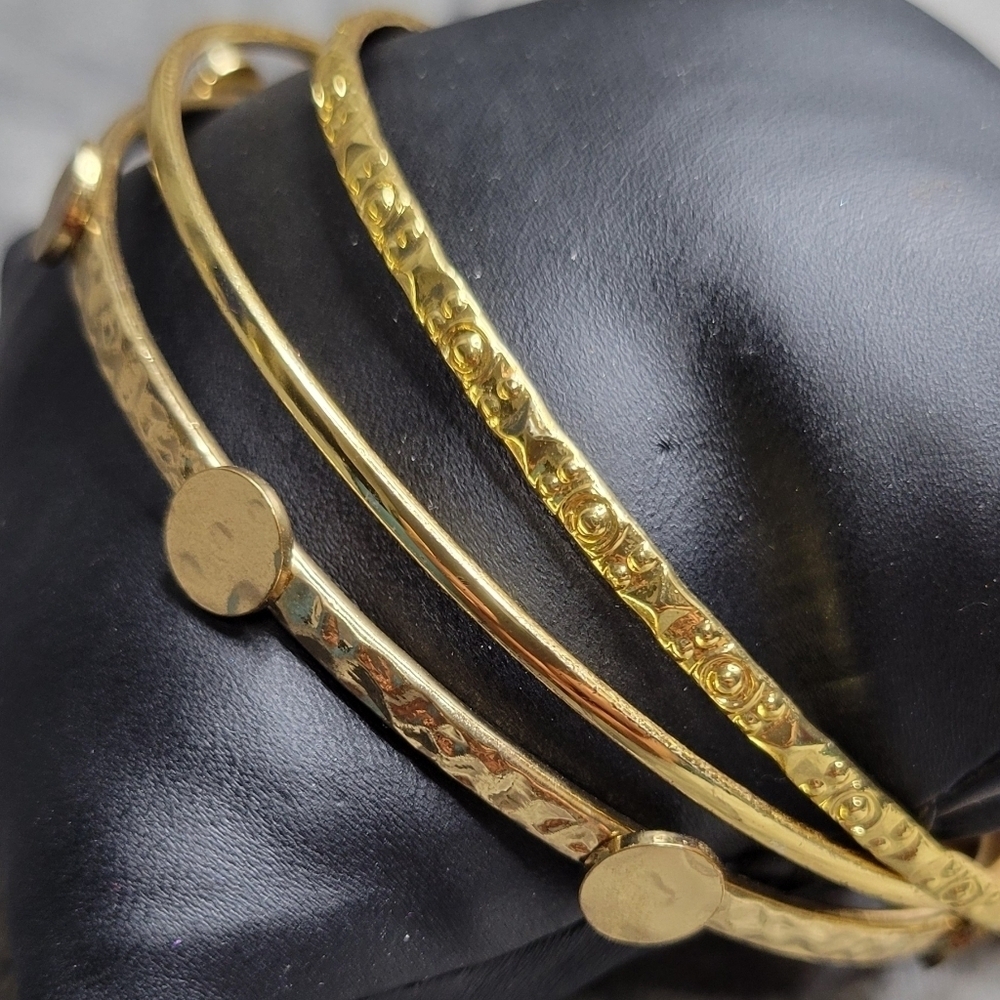 Plus Size Gold Color Bangles (#11BP)